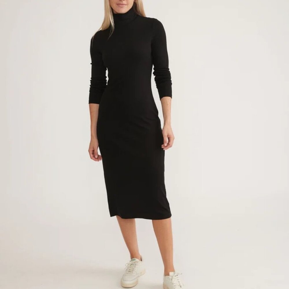 New with Tags Marine Layer Lexi Turtleneck Midi Dress, size XS